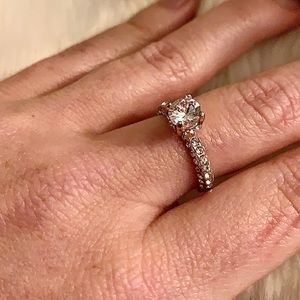 Jewelry - Yellow Gold Tone Dainty Halo Ring Jewelry - Yellow Gold Tone Dainty Halo Ring